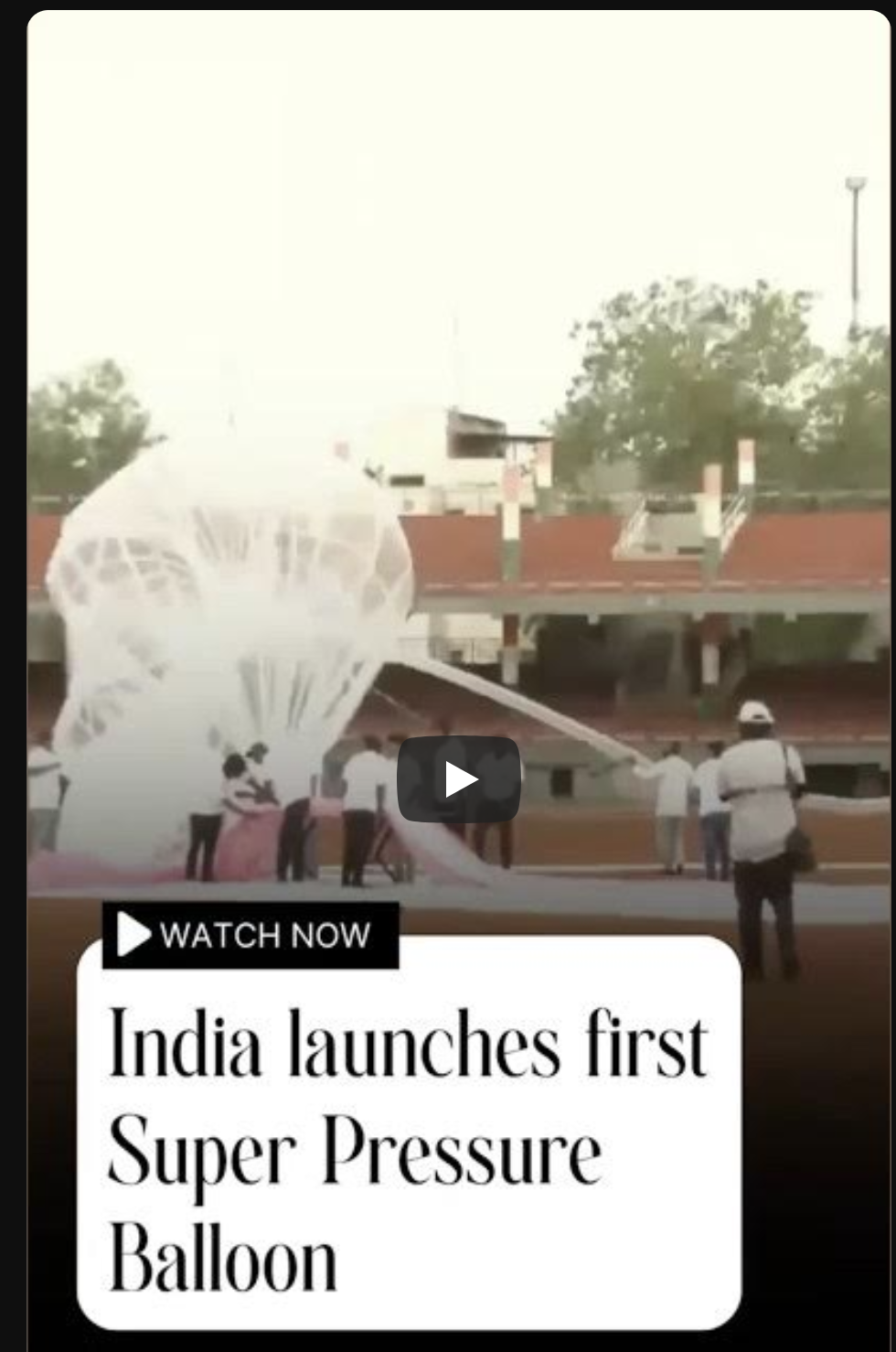 The Statesman — Ram Mohan Naidu launches India's first Super Pressure Balloon in Vijayawada
